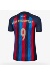 Fotbalové Dres Barcelona Robert Lewandowski #9 Dámské Domácí Oblečení 2022-23 Krátký Rukáv